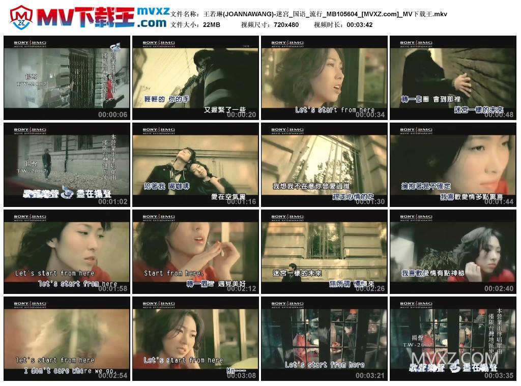 王若琳(JOANNAWANG)-迷宫_国语_流行_MB105604